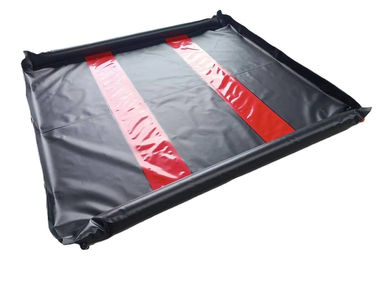 Vehicle on a decontamination mat